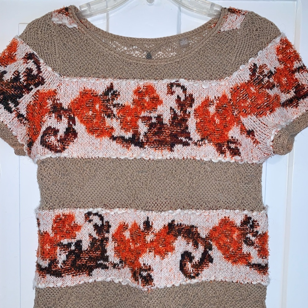 Anthropologie Banded Bouquets Tunic Sweater - Picture 3 of 16